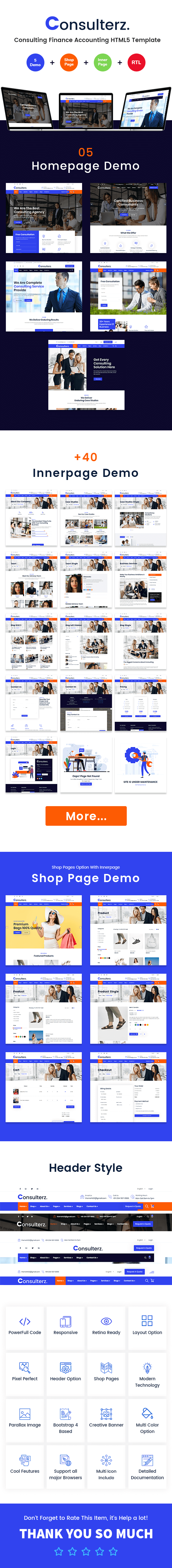 Consulterz - Consulting Finance Accounting + RTL Support Template