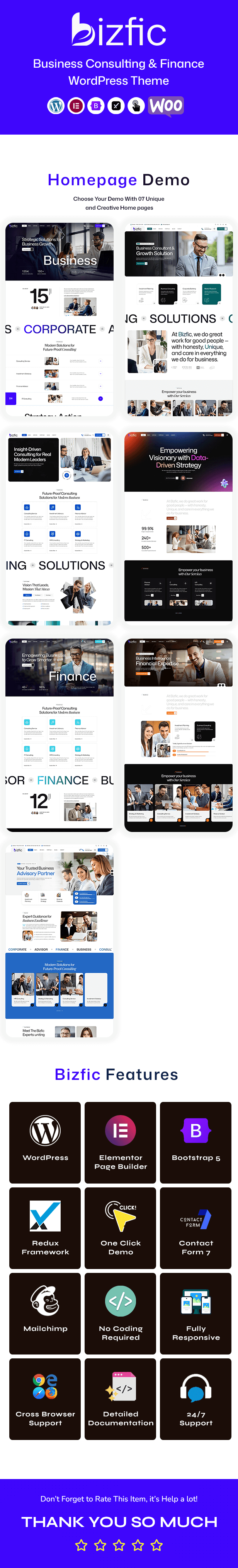Bizfic – Business Consulting & Financial Advisors Modern WordPress Theme