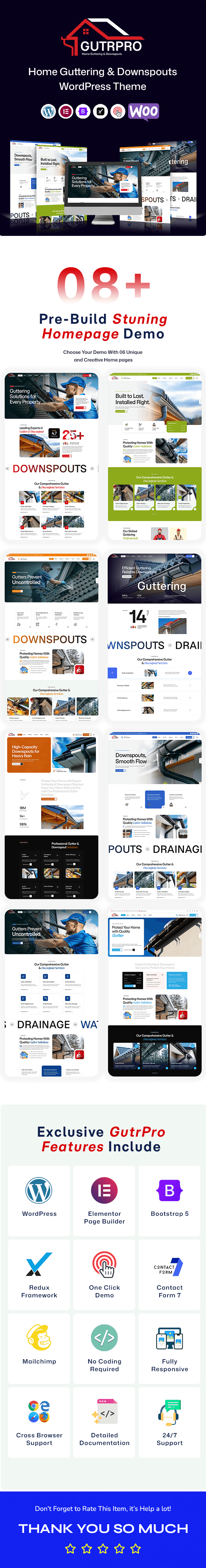 GutrPro – Home Guttering & Downspouts Services WordPress Theme