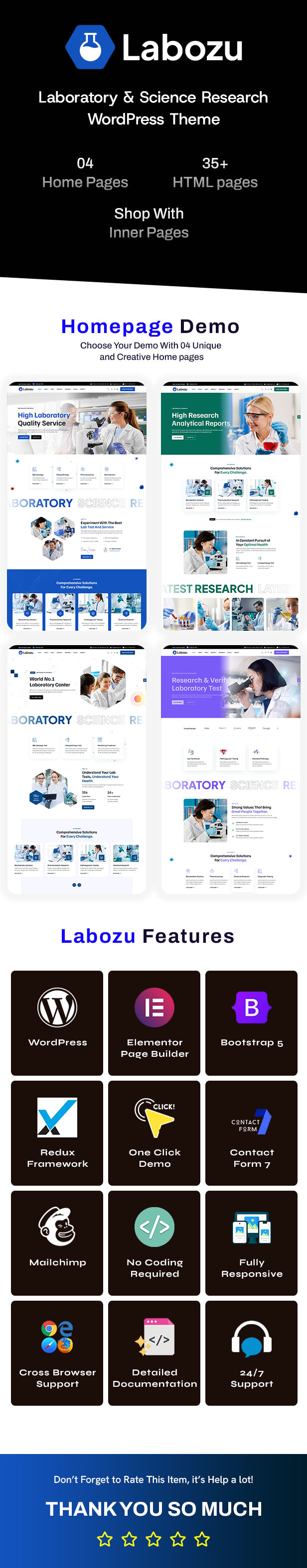 Labozu – Laboratory & Science Research WordPress Theme