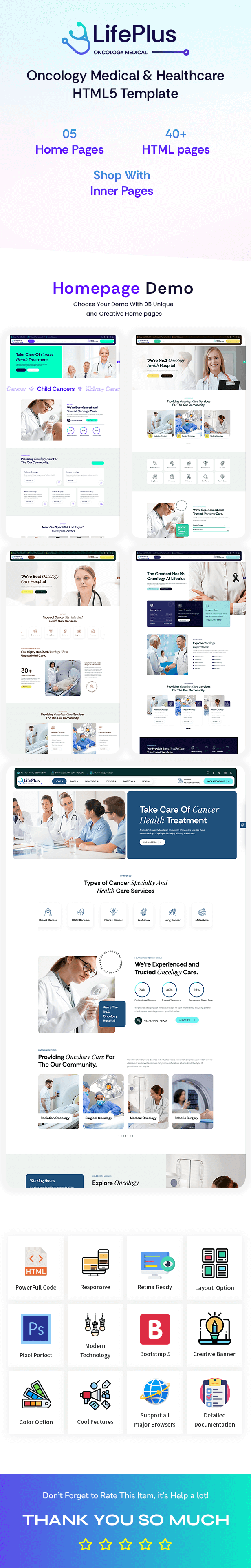 Lifeplus - Oncology Medical & Healthcare HTML5 Template - 1