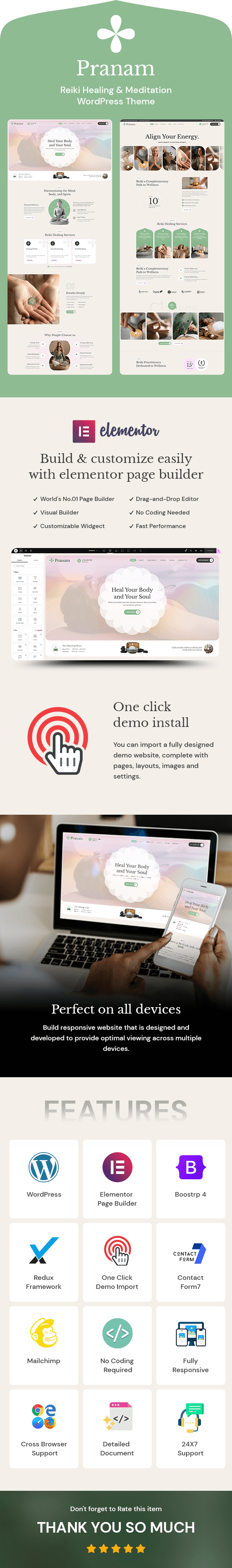 Pranam – Reiki Healing & Meditation WordPress Theme - 2