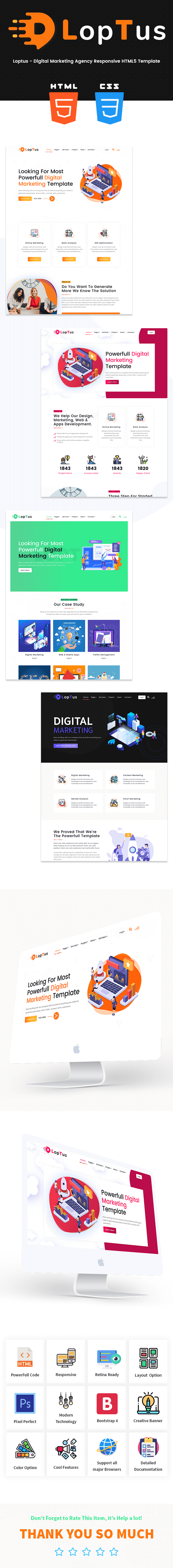 Loptus - Digital Marketing Agency Responsive HTML5 Template