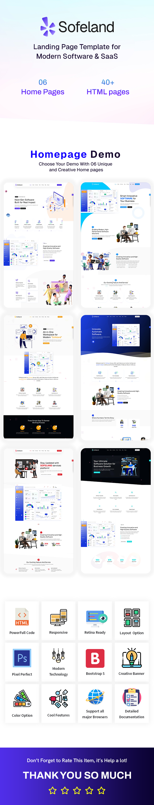 Sofeland – Modern Software & SaaS Landing Page Template